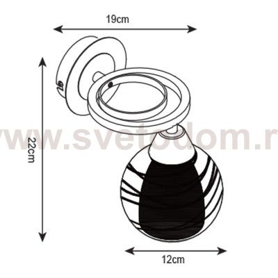 Светильник настенный Arte lamp A1604AP-1BK Ginevra