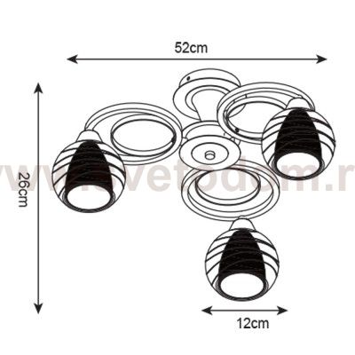 Люстра потолочная Arte lamp A1604PL-3BK Ginevra