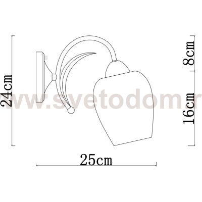 Светильник настенный Arte lamp A1608AP-1CC DINA