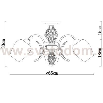 Люстра классика Arte Lamp A1608PL-3CC DINA