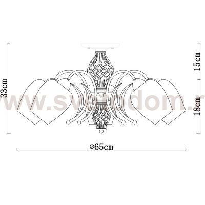 Люстра классика Arte Lamp A1608PL-5CC DINA