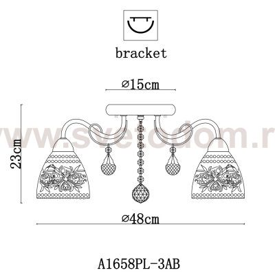 Люстра Arte lamp A1658PL-3AB Rugiada
