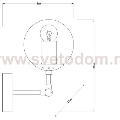 Светильник бра Arte Lamp A1664AP-1CC BOLLA