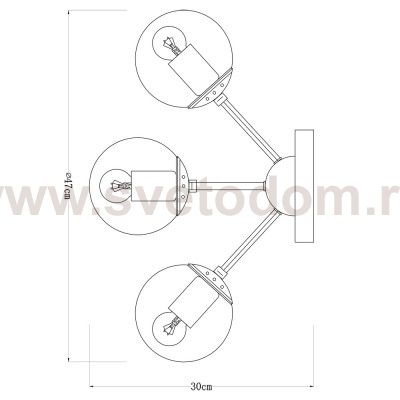 Люстра лофт Arte Lamp A1664PL-5CC BOLLA