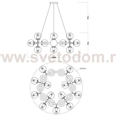 Люстра подвесная Arte lamp A1664SP-25CC BOLLA