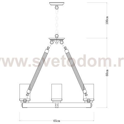Люстра кантри стиля Arte Lamp A1693SP-6BR DODGE