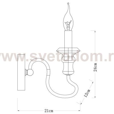 Светильник бра Arte Lamp A1700AP-1BR WOODSTOCK