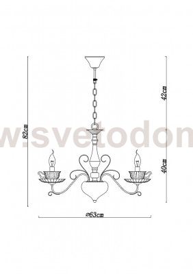 Люстра хрустальная с чашками Arte Lamp A1704LM-5CC TET-A-TET