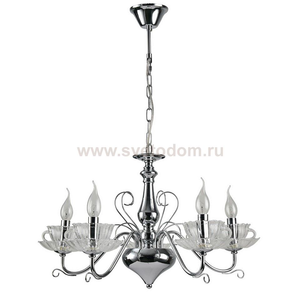 Люстра хрустальная с чашками Arte Lamp A1704LM-5CC TET-A-TET
