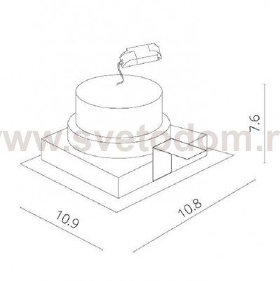 Светильник встраиваемый Arte lamp A1712PL-1WH CARDANI