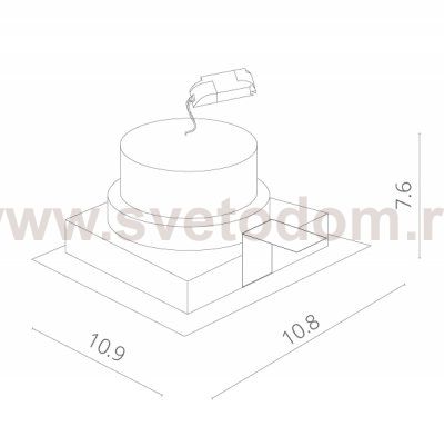 Светильник встраиваемый Arte lamp A1712PL-1WH CARDANI