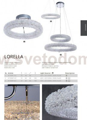 Светильник потолочный Arte lamp A1726PL-1CC Lorella 