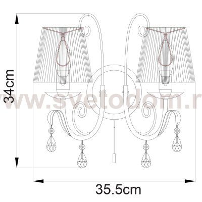 Светильник бра Arte lamp A1743AP-2WH ROMANA SNOW