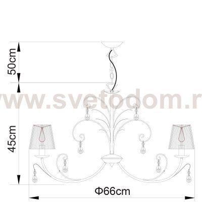 Светильник подвесной Arte lamp A1743LM-5WH ROMANA SNOW