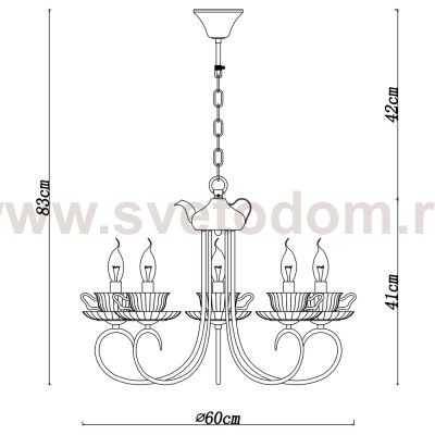 Люстра подвесная Arte Lamp A1750LM-5AB TET-A-TET