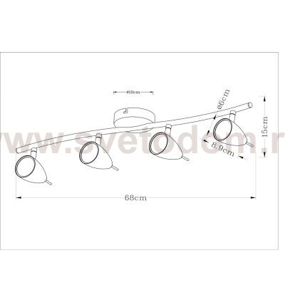 Светильник потолочный Arte lamp A1966PL-4GY Regista