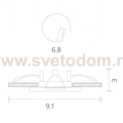 Светильник потолочный Arte lamp A2024PL-1SS AQUA