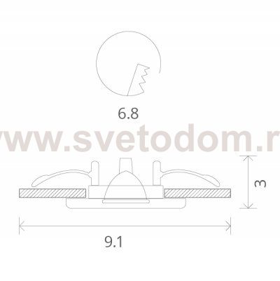 Светильник встраиваемый для ванной IP44 Arte lamp A2024PL-1WH AQUA GU10