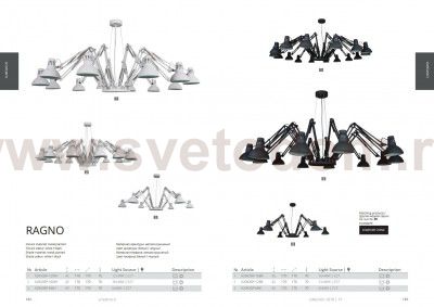 Люстра паук Arte lamp A2043SP-16BK Ragno