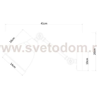 Светильник настенный бра Arte lamp A2054AP-1AB BRACCIO
