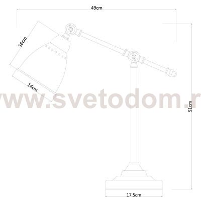 Светильник настольный Arte lamp A2054LT-1SS BRACCIO