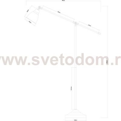 Торшер Arte lamp A2054PN-1AB BRACCIO