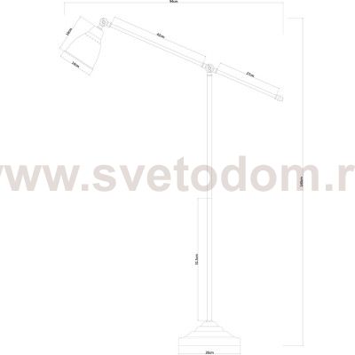 Торшер Arte lamp A2054PN-1SS BRACCIO