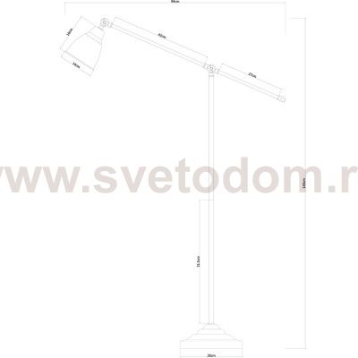 Светильник напольный Arte lamp A2054PN-1BK Braccio 