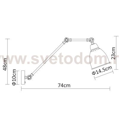 Светильник бра на штанге Arte Lamp A2055AP-1WH BRACCIO