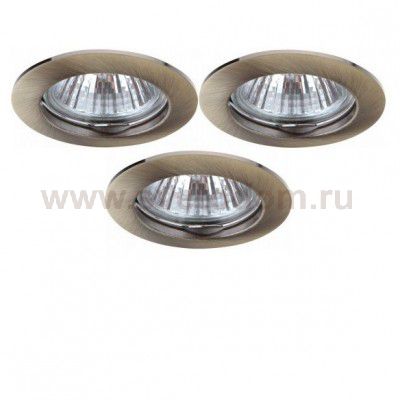 Светильник встраиваемый Arte lamp A2103PL-3AB Basic (3шт)