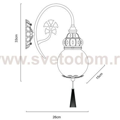 Светильник настенный Arte lamp A2146AP-1GA SULTAN
