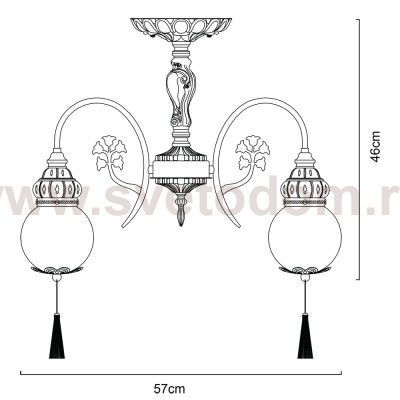 Светильник потолочный Arte lamp A2146PL-5GA SULTAN