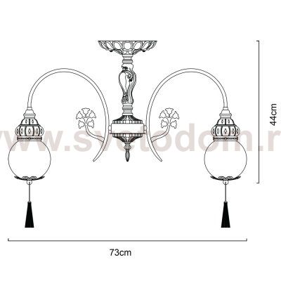 Светильник потолочный Arte lamp A2146PL-8GA SULTAN