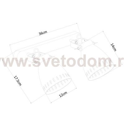 Светильник настенный бра Arte lamp A2214AP-2AB LUNED
