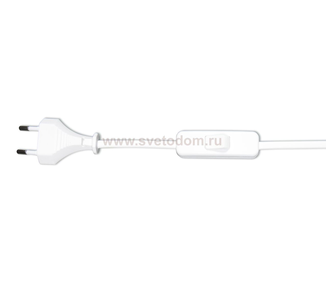 Шнур с переключ белый (2м)(10шт в упаковке) 230V AC 50Hz (max 2A) Kink light A2300,01