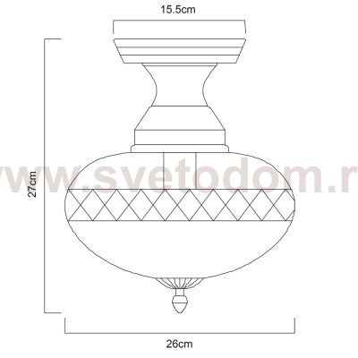 Светильник потолочный Arte lamp A2303PL-1SG Faberge