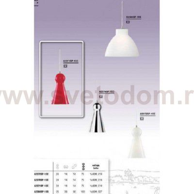Светильник подвесной красный Arte lamp A2371SP-1CC Dangle