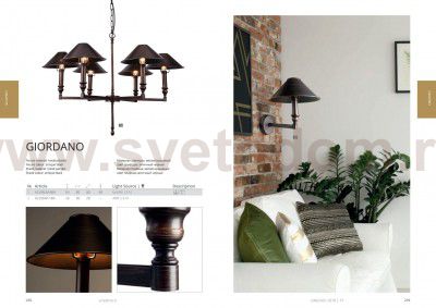 Светильник бра Arte lamp A2398AP-1BA GiorDano