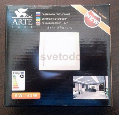 Точечный светильник LED 6Вт Arte lamp A2406PL-1WH Fine