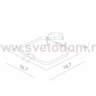 Встраиваемый светодиодный светильник 12Вт Arte lamp A2412PL-1WH Fine