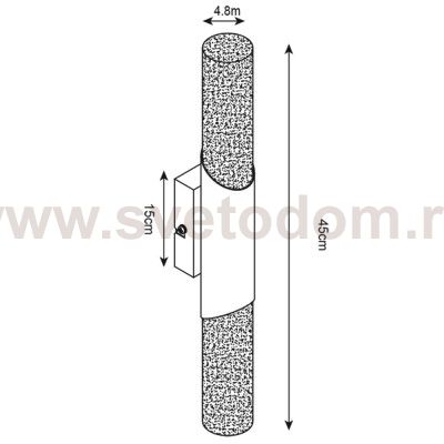 Светильник настенный Arte Lamp A2470AP-2SS AQUA-BASTONE