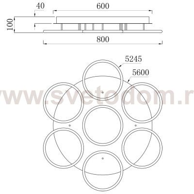 Люстра диодная Arte Lamp A2500PL-7WH RAPID