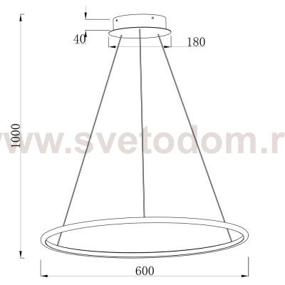 Светильник светодиодное кольцо 36W Arte Lamp A2500SP-1BK Rapid