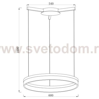 Светильник светодиодный подвесное кольцо 36Вт Arte Lamp A2503SP-1WH SORENTO