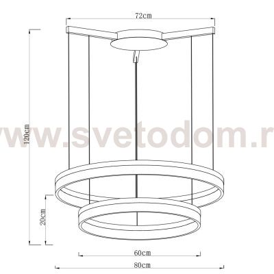 Светильник подвесной Arte lamp A2504SP-2WH SORENTO