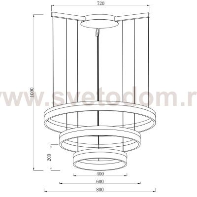 Светильник подвесной Arte lamp A2504SP-3WH SORENTO