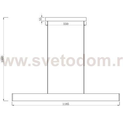 Светильник светодиодный 1200мм 30W Arte Lamp A2505SP-2BK LARGO