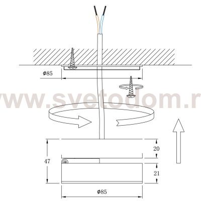 Светильник потолочный Arte lamp A2511PL-1BK VELA