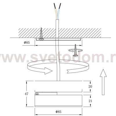 Светильник потолочный Arte lamp A2511PL-1WH VELA