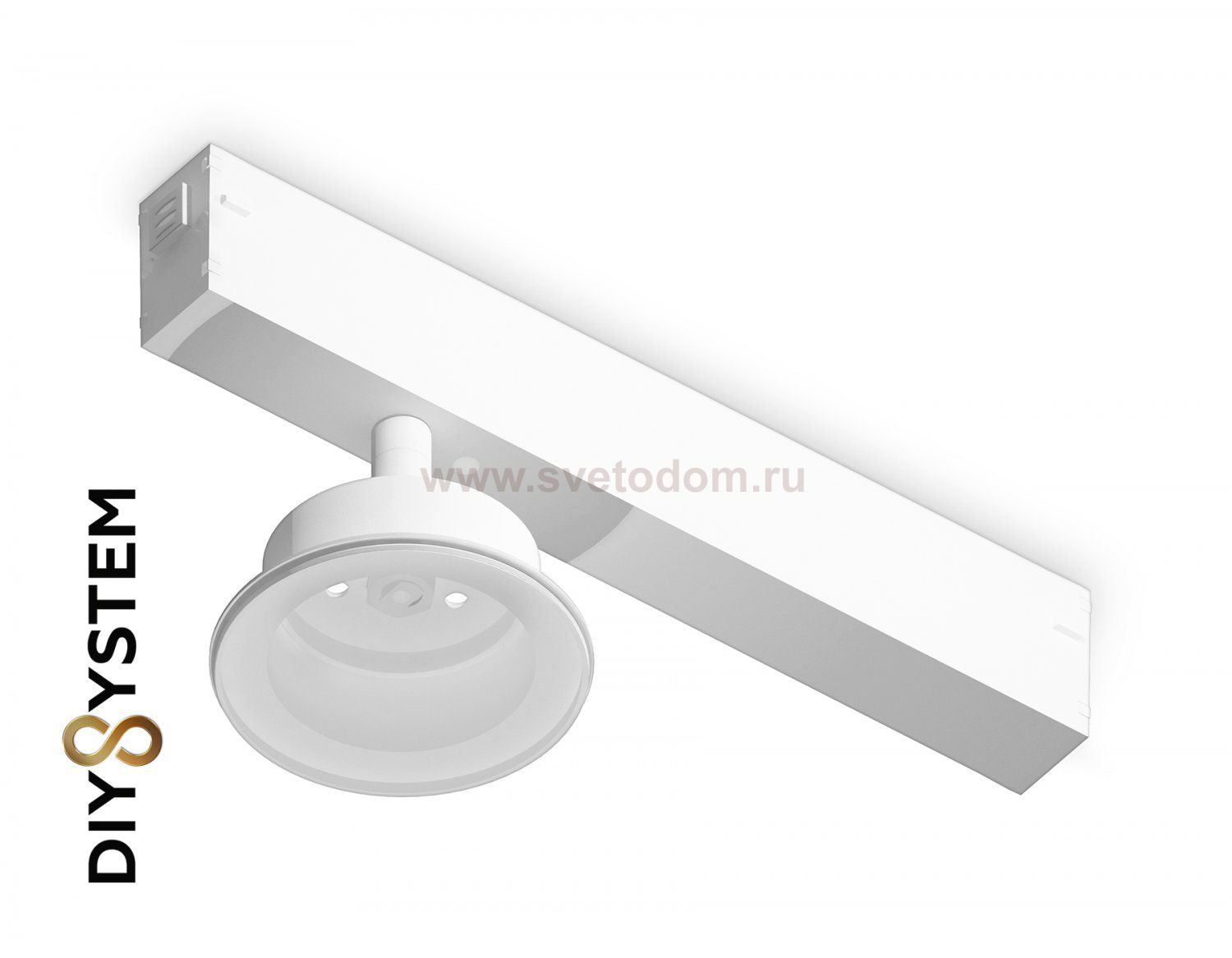 Крепеж трековый для корпуса DIY D85mm Magnetic 220V Ambrella A2550 WH белый крепеж трековый для корпуса DIY D85mm 232*83*105